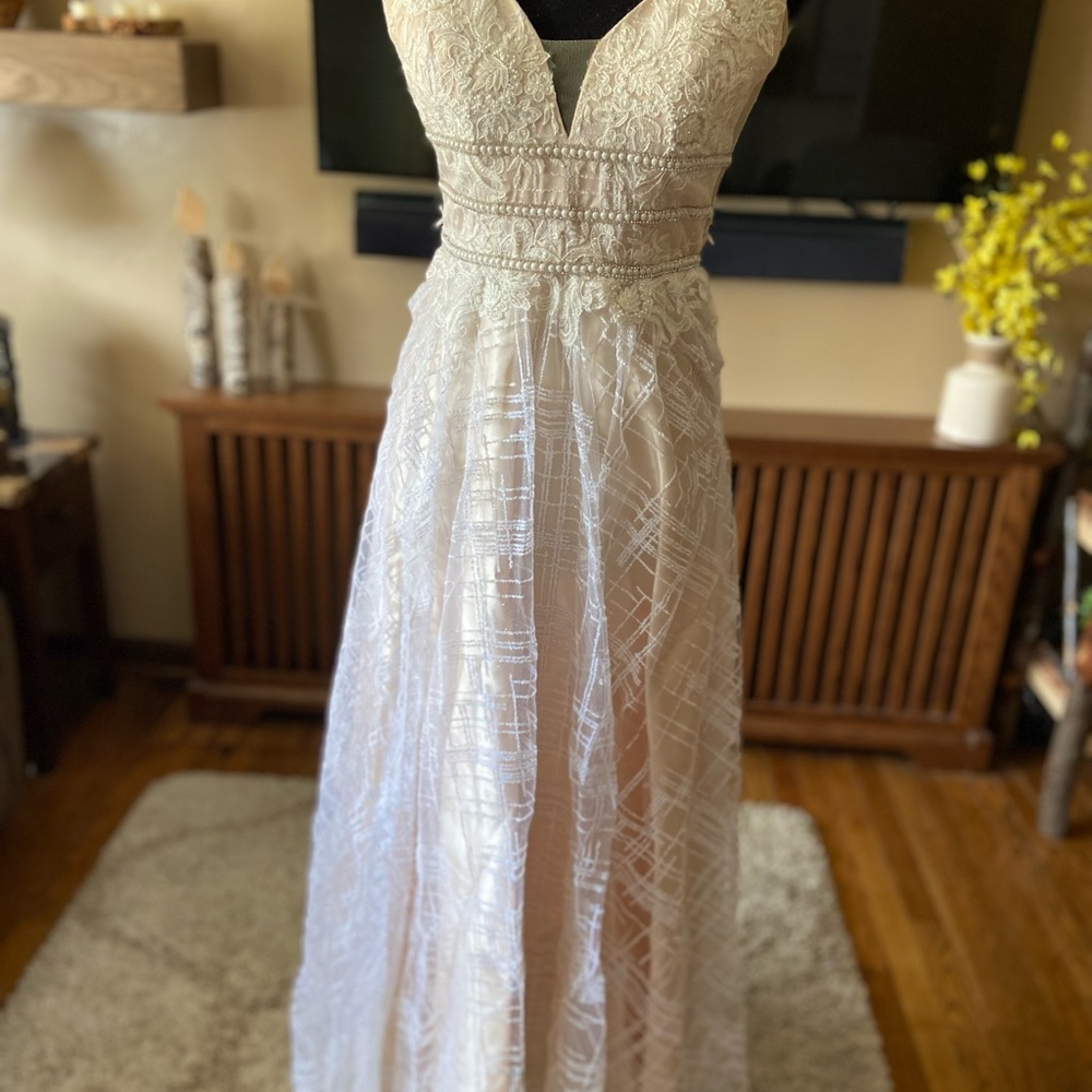 Beige long dress